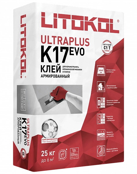 Купить ULTRAPLUS K17 (С1T) - клеевая смесь (26kg bag) в Ростове-на-Дону