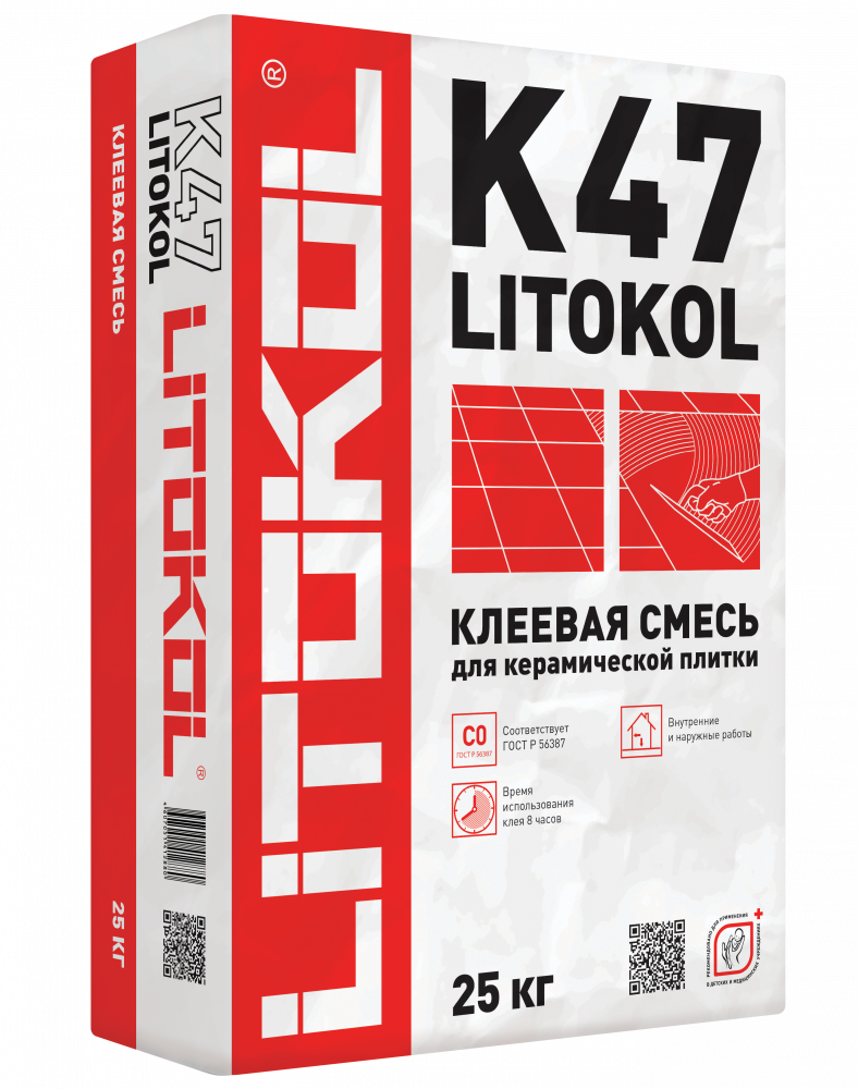 Купить LitoKol K47 серый-клеевая смесь 25kg bag в Ростове-на-Дону #2