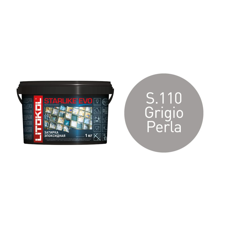 Купить STARLIKE EVO S.110 GRIGIO PERLA затир.смесь (1kg bucket) в Ростове-на-Дону #2