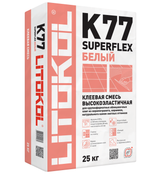 Купить SuperFlex K77 белый-клеевая смесь 25kg bag в Ростове-на-Дону
