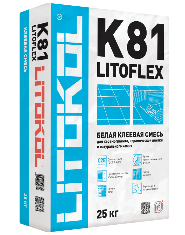 Купить LitoFlex K81 белый-клеевая смесь 25kg bag в Уфе-1