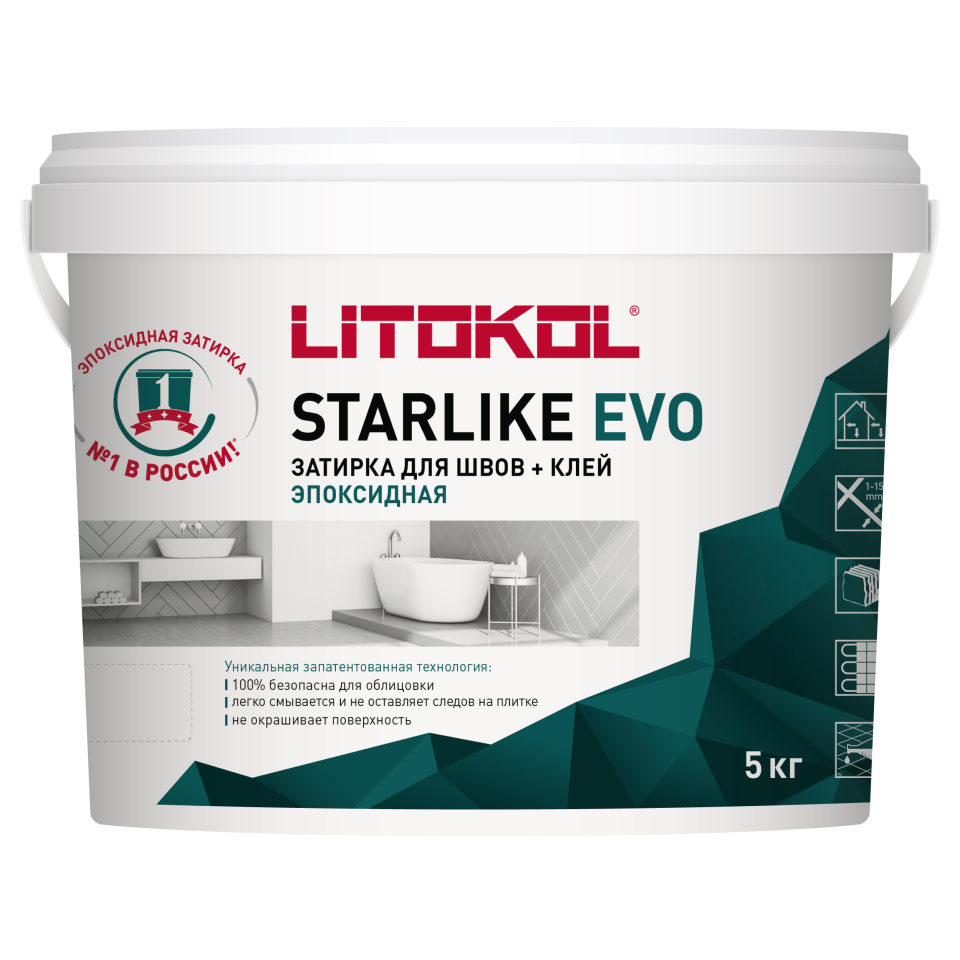 Купить STARLIKE EVO S.105 BIANCO TITANIO затир.смесь (5kg bucket) в Ростове-на-Дону