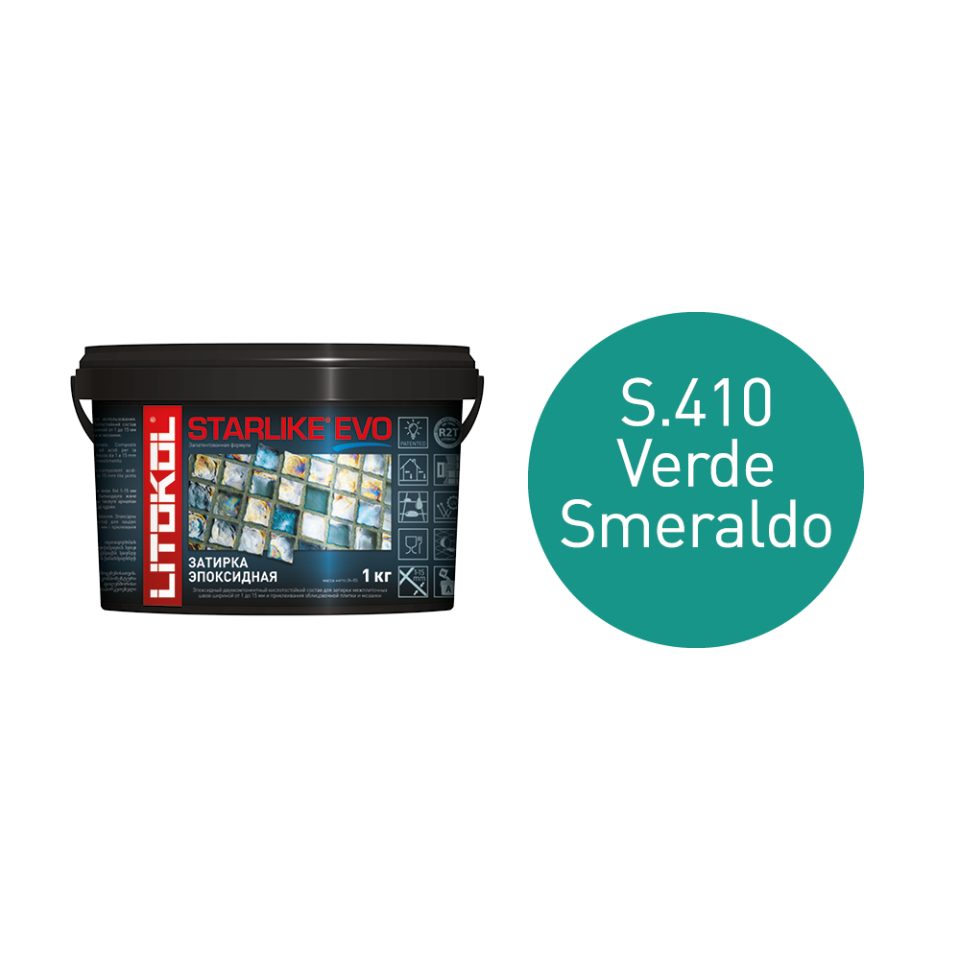 Купить STARLIKE EVO S.410 VERDE SMERALDO затир.смесь (1kg bucket) в Ростове-на-Дону