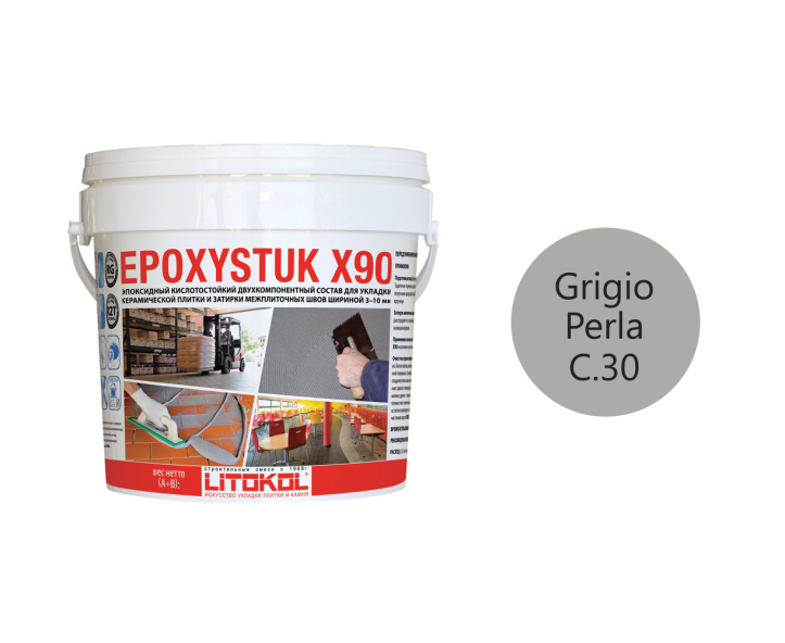 Купить EPOXYSTUK X90 C.30 GRIGIO PERLA 10kg bucket в Уфе-2