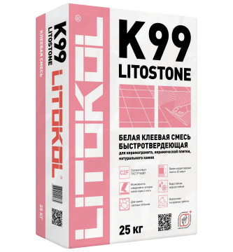 Купить Litostone К99-белая-клеевая смесь 25kg bag в Москве