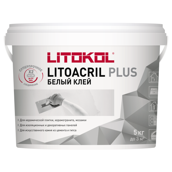 Купить LITOACRIL PLUS - пастообразный клей 5kg bucket в Ростове-на-Дону-1