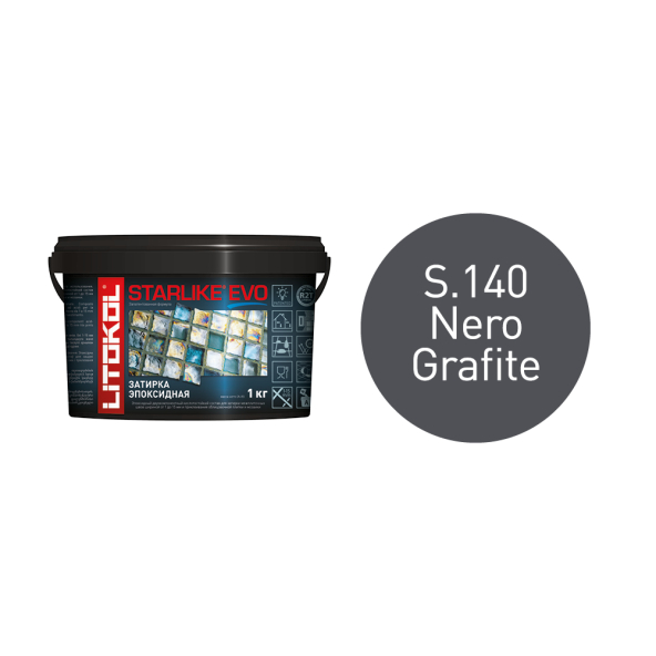Купить STARLIKE EVO S.140 NERO GRAFITE затир.смесь (1kg bucket) в Казани-1