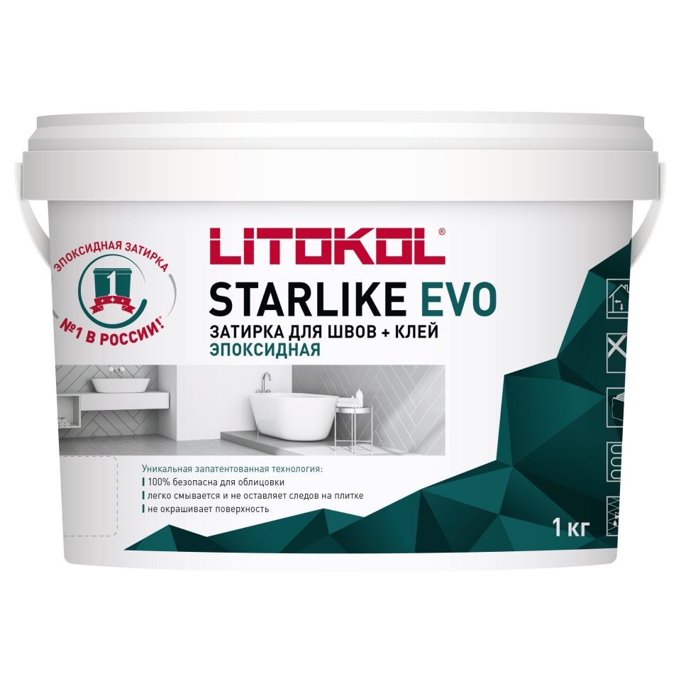 Купить STARLIKE EVO S.102 Bianco Ghiaccio (белый) затир.смесь (1kg bucket) в Ростове-на-Дону