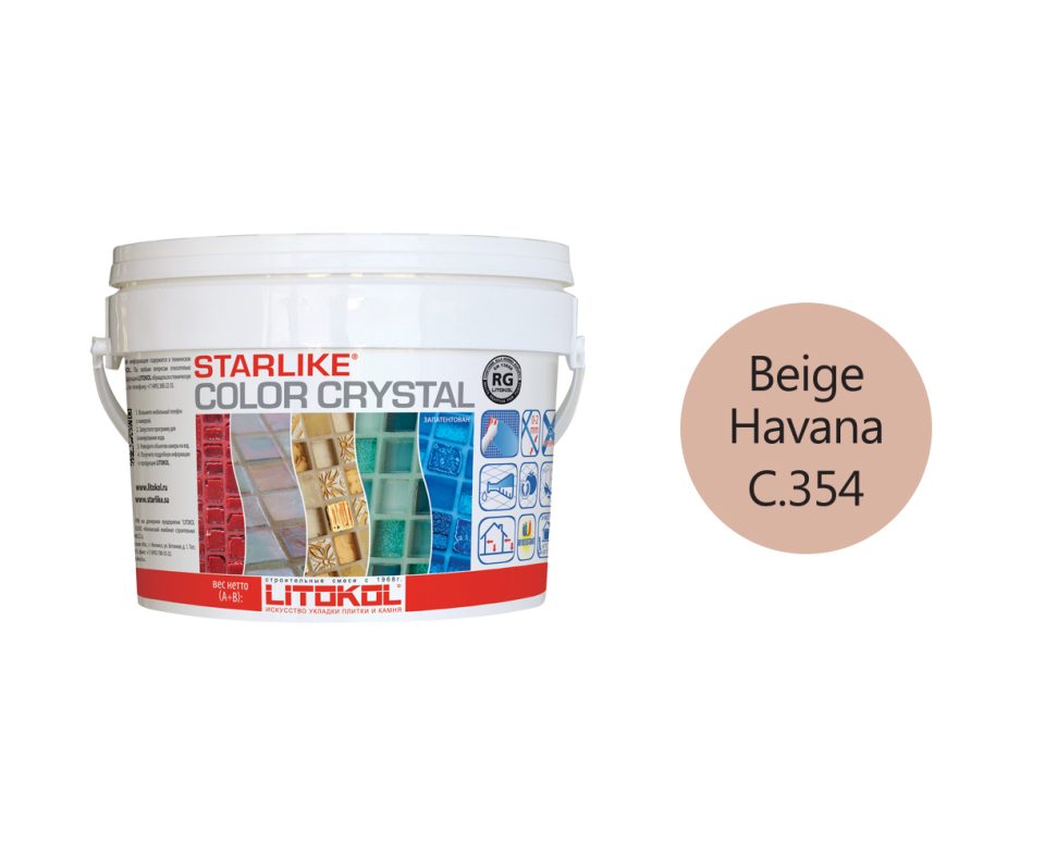Купить LITOCHROM Starlike C.354 СOLORCRYSTAL BeigeHavana 2,5kg bucket в Ростове-на-Дону
