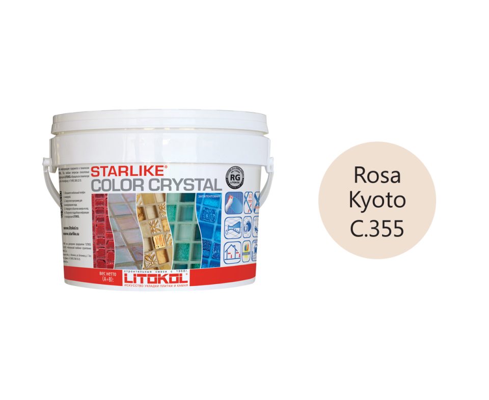 Купить LITOCHROM Starlike C.355 СOLORCRYSTAL RosaKyoto 2,5kg bucket в Ростове-на-Дону