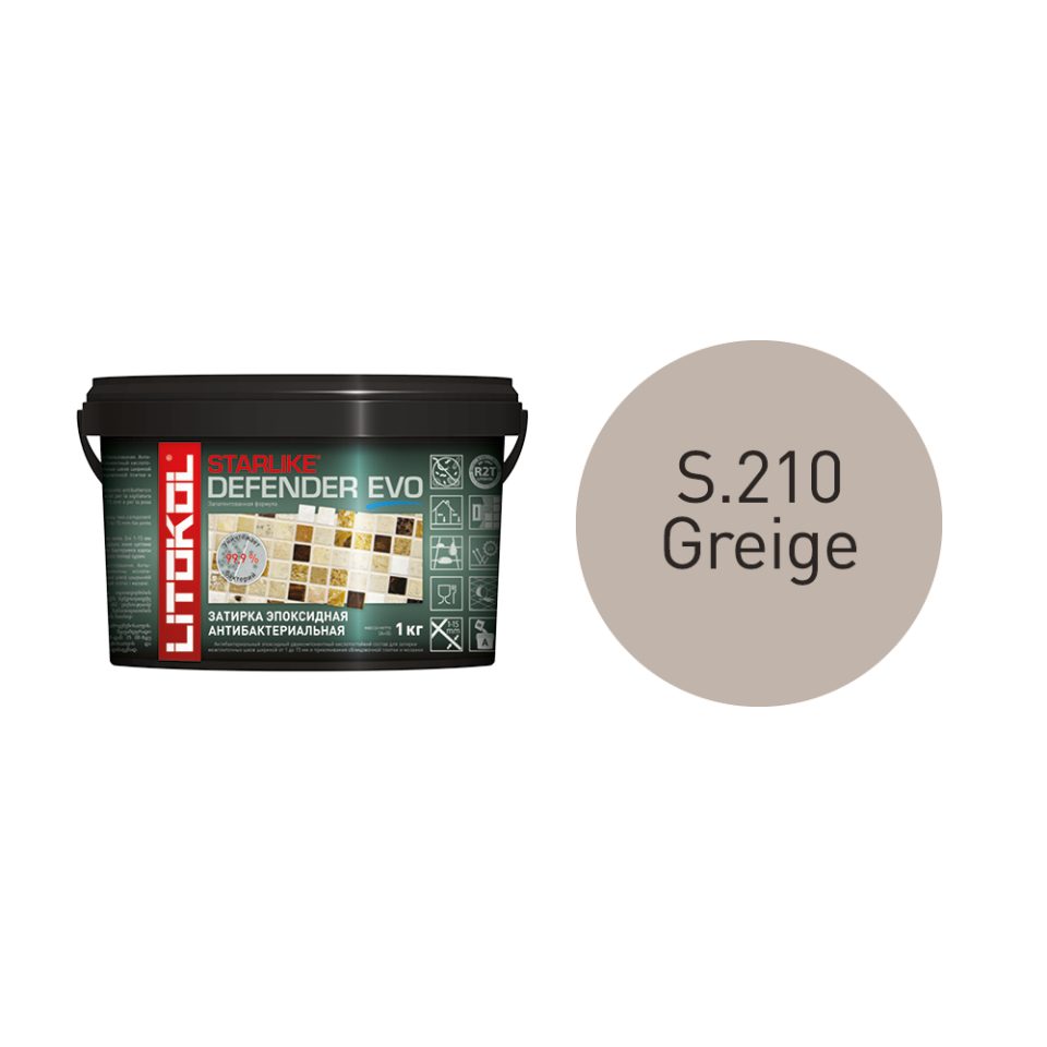 Купить STARLIKE Defender EVO S.210 GREIGE антибакт.затир.смесь 2kg bucket в Ростове-на-Дону #2