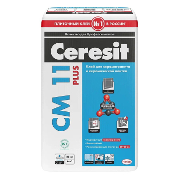Купить Ceresit CM11/25кг Плиточный клей, РФ в Новосибирске