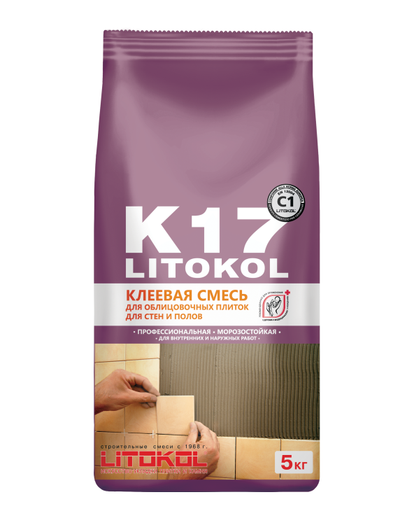 Купить LITOKOL K17 (С1) - клеевая смесь 5kg Al.bag в Самаре-1