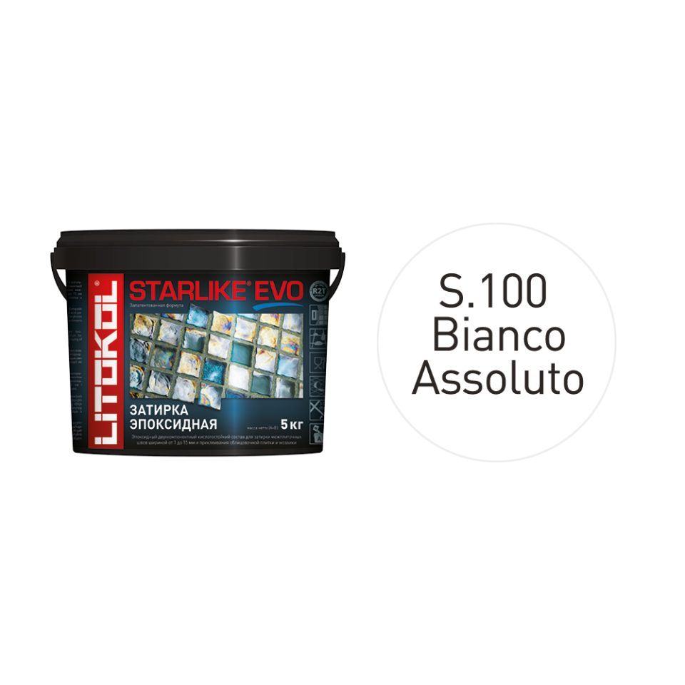 Купить STARLIKE EVO S.100 BIANCO ASSOLUTO затир.смесь (5kg bucket) в Ростове-на-Дону #2