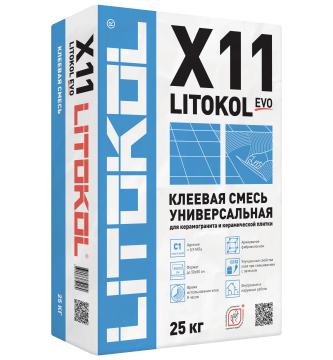 Купить LitoKol X11 EVO серый-клеевая смесь 25kg bag в Уфе
