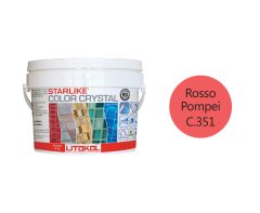 Купить LITOCHROM Starlike C.351 СOLORCRYSTAL RossoPompei 2,5kg bucket в Ростове-на-Дону