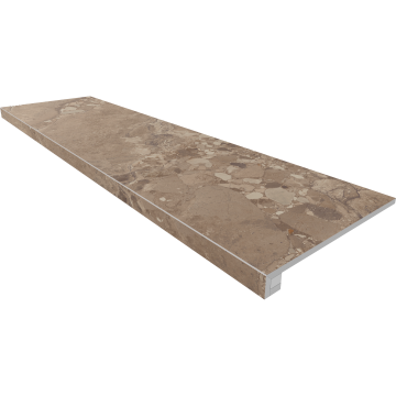 Купить Комплект (Ступень OM03 (33x120x9) непол. (прямоугол. бортик) без насечек + Подступенок (14,5x120x9)) в Ростове-на-Дону