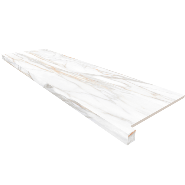 Купить Подоконник угловой SM02 33х120 полир. с боковым выступом (левый) в Москве-1