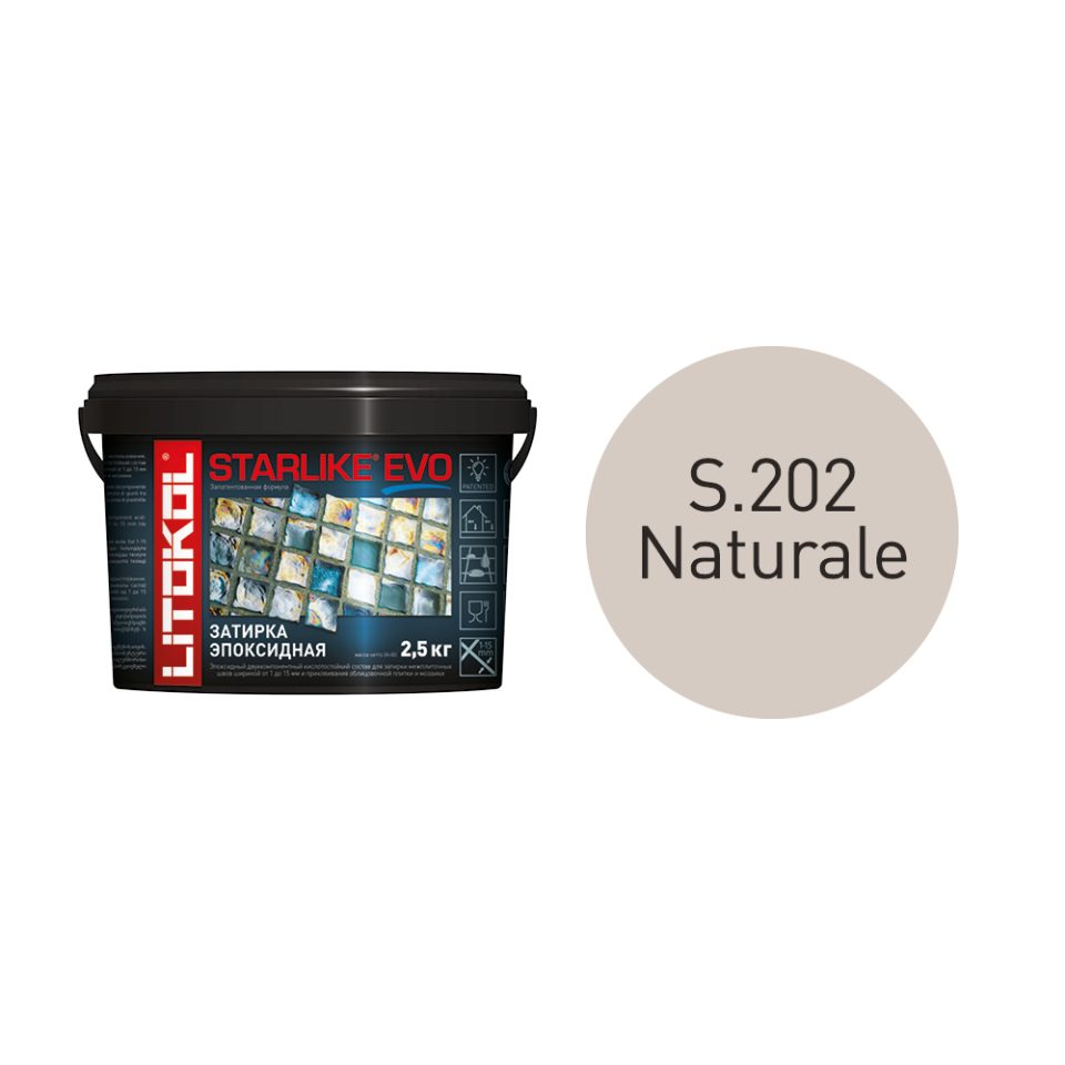 Купить STARLIKE EVO S.202 NATURALE затир.смесь (2,5kg bucket) в Ростове-на-Дону #2
