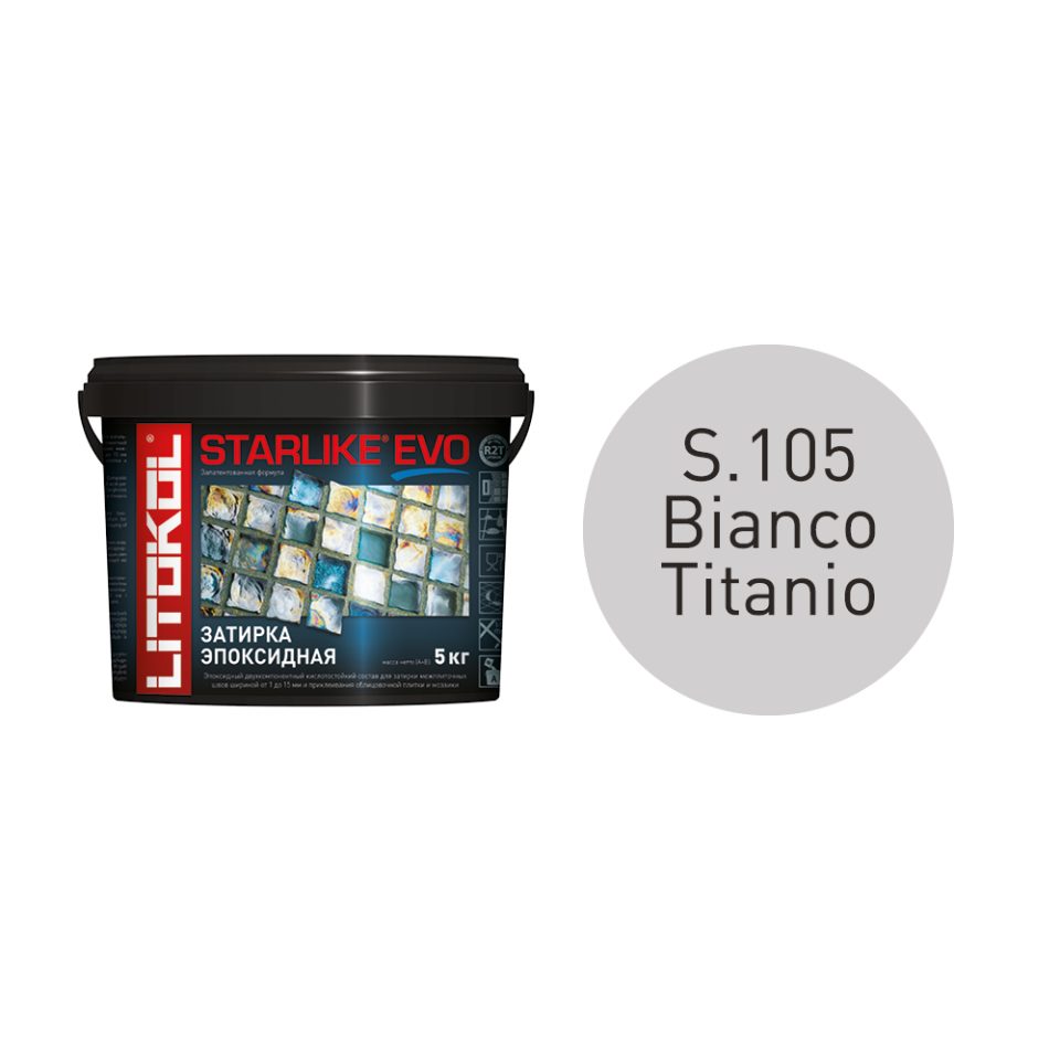 Купить STARLIKE EVO S.105 BIANCO TITANIO затир.смесь (5kg bucket) в Ростове-на-Дону #2
