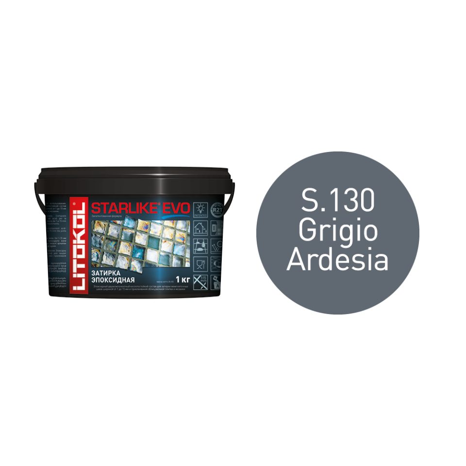 Купить STARLIKE EVO S.130 GRIGIO ARDESIA затир.смесь (1kg bucket) в Ростове-на-Дону #2