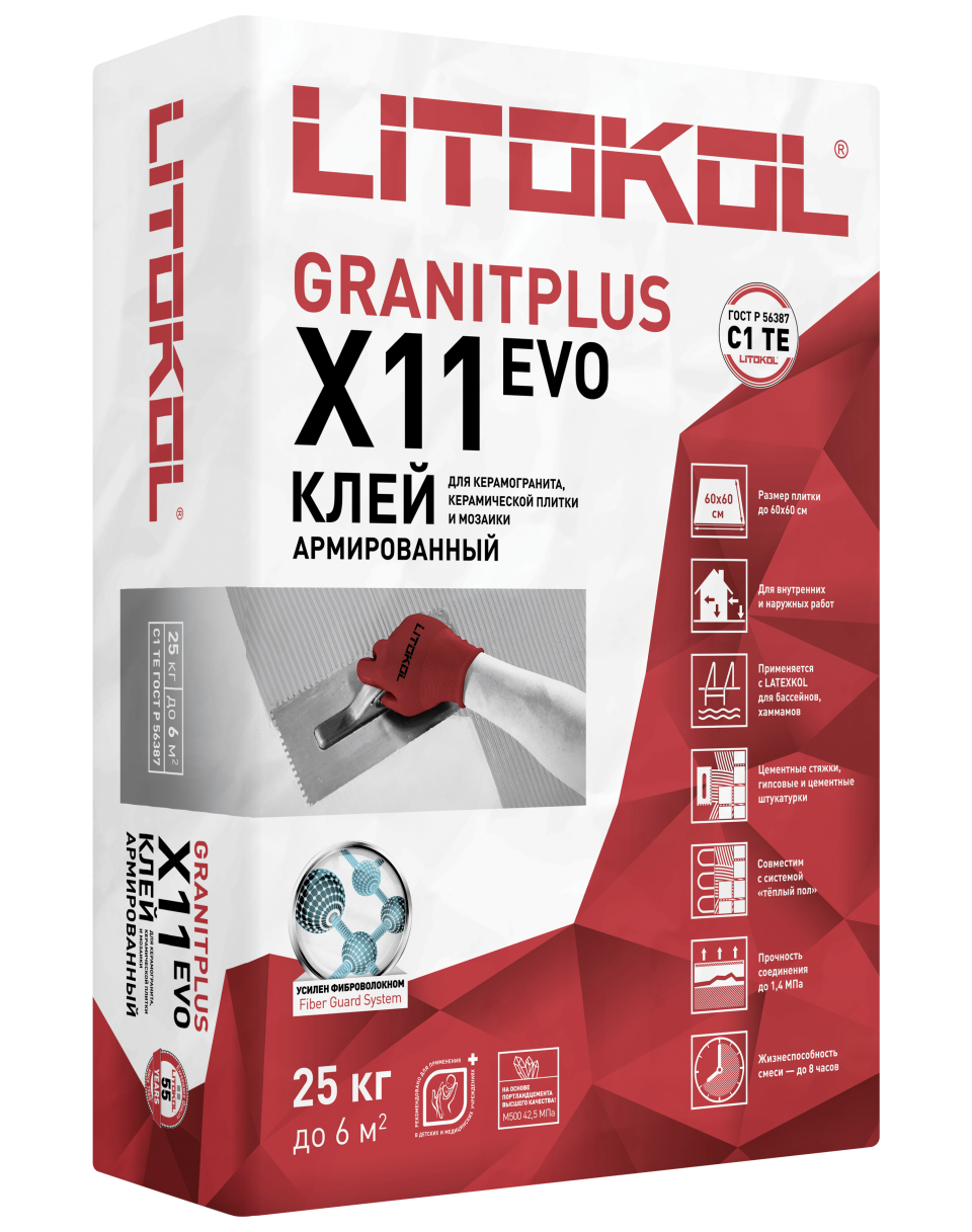 Купить LITOKOL X11 EVO GRANITPLUS (25kg bag) в Ростове-на-Дону