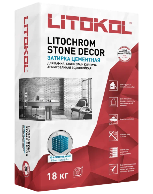 Купить LITOCHROM STONE DECOR SD.400 Белый (18kg bag) в Новосибирске-1