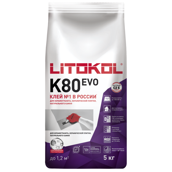 Купить LitoFlex K80-клеевая смесь 5kg Al.bag в Ростове-на-Дону-1