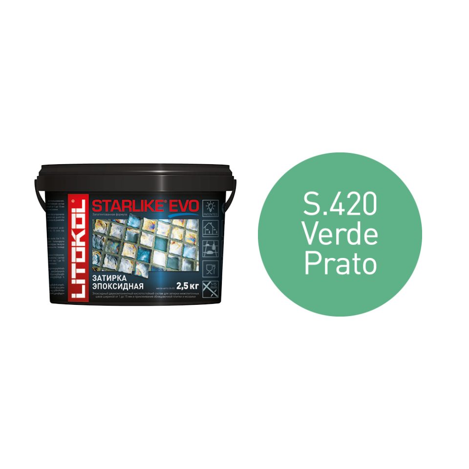 Купить STARLIKE EVO S.420 VERDE PRATO затир.смесь (2,5kg bucket) в Ростове-на-Дону