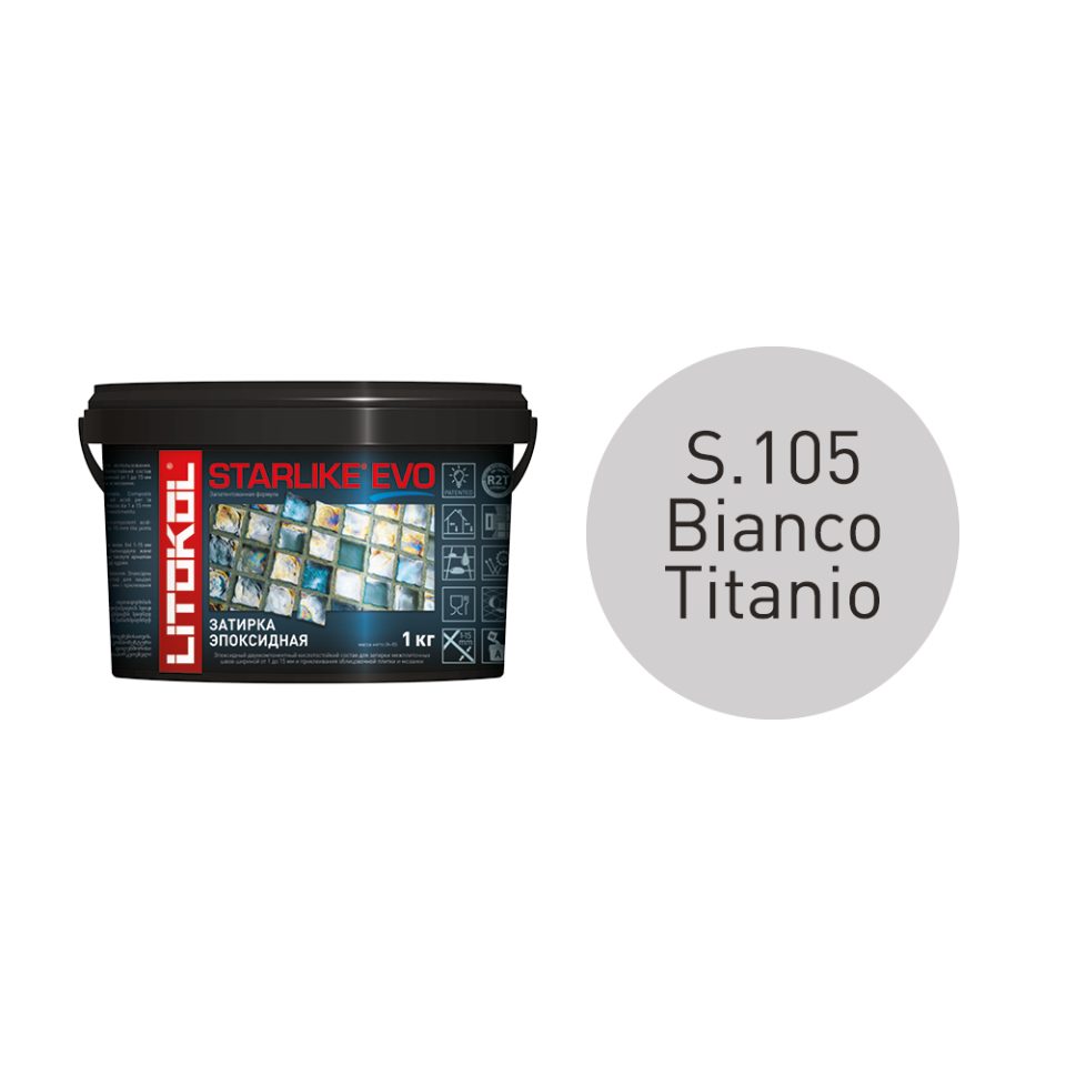 Купить STARLIKE EVO S.105 BIANCO TITANIO затир.смесь (1kg bucket) в Ростове-на-Дону #2